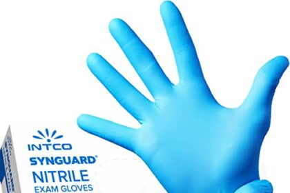 100 guanti in Nitrile senza polvere, senza lattice, ipoallergenici, certificati CE conforme alla norma EN455 guanti per alimenti guanti medici monouso (S)