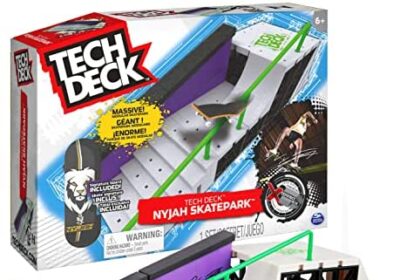 Tech Deck, Rampa Premium Nyjah Huston con Tecnologia X-Connect, Personalizzabile e modulabile, Mini Skate Esclusivo, per Bambini dai 6 Anni in su