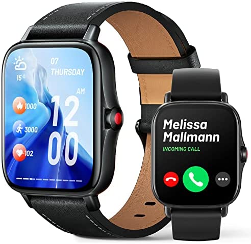 FMK Smartwatch: Orologio Fitness Uomo Donna 1.69" Impermeabile Bluetooth Smart Watch con Contapassi, Cardiofrequenzimetro, Chiamate, Notifiche Messaggi Whatsapp per Android iPhone