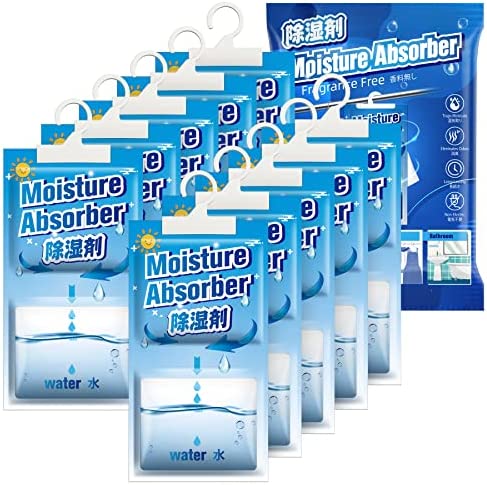 CONOPU 10 Pack x 248g(2.5kg) Deumidificatori Armadio, Assorbi Umidità, Eliminare l'Umidità per Seminterrati, Armadi, Lavanderie Eliminare, Odore Sgradevole Confezioni di Umidità Senza Profumo