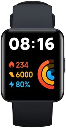 Xiaomi Redmi Watch 2 Lite Orologio Smart, Display da 1.55 ", Fino a 10 Giorni di Autonomia, GPS indipendente, Resistente all'acqua, 100 Modalità di Allenamento, Nero, Versione Italiana
