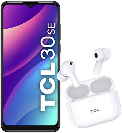 TCL 30SE - Smartphone Dual Sim + Auricolari Wireless TCL 108, Display 6.52" HD+, 128 GB, 4GB RAM, Tripla Camera da 50 Mpx, Android 12, Batteria 5000 mAh, Atlantic Blue [Italia]