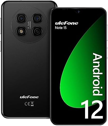 Ulefone note 15 Telefono Cellulare Android 12 (2023), 5GB+32GB/TF-64GB, 6.21" FHD+ Schermo Telefoni, 4000mAh, 8MP+5MP Telecamera Dual SIM 3G Telefono, 3 Slot/GPS/Face ID/2 Anni di Garanzia-Viola