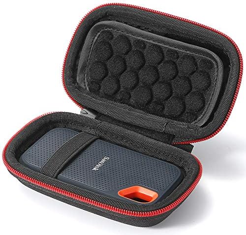 L3 Tech Custodia Rigida per SSD SanDisk 250GB / 500GB / 1TB / 2TB Extreme Portable SDSSDE60, Custodia di Trasporto - Nero (Fodera Nero)