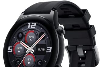 HONOR Watch GS 3 Smartwatch Uomo Donna, 46mm Orologio Smartwatch Saturimetro Fitness, Batteria 14 Giorni, con Contapassi, Cardiofrequenzimetro, 5 ATM, GPS, 326PPI AMOLED da 1,43" per Android (Nero)