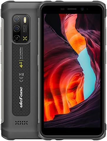 Rugged Smartphone Ulefone ARMOR X10 PRO, Fotocamera Subacquea 20MP, Helio P22 4GB+64GB, Cellulare Robusto Impermeabile IP68 5,45’’ Android 11, DUAL SIM, Batteria 5180mAh, Slot Per 3 Schede, NFC Grigio