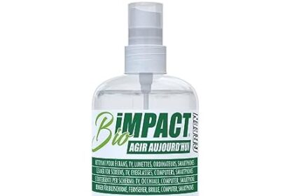BIOIMPACT Spray per la pulizia schermi biologico (500ml) detergente per: monitor, TV, led, smartphone, occhiali - screen cleaner 99% naturale certificato da ECOCERT
