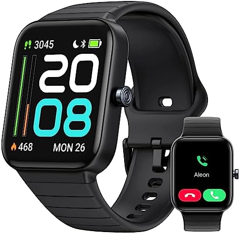 Smartwatch Uomo Alexa Integrato, Effettua/ Rispondi alle Chiamate, 1.8" Orologio Smart watch, Intelligente Fitness Tracker 100+ Modalità Sportive, Monitor del Sonno, IP68 per Android iOS, GOPO1