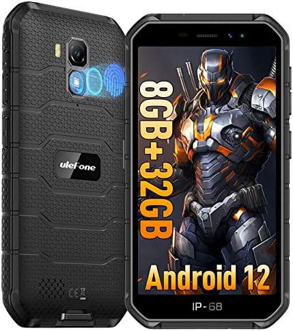 Ulefone Armor X7 Pro (2023) Rugged Smartphone, Android 12, 8GB +32GB/128GB, 5.0'' HD+, 4000mhA, 13MP + 8MP, Face & Fingerprint ID, Telefono Indistruttibile 4G, IP69 Cellulare Antiurto/OTG/GPS/NFC