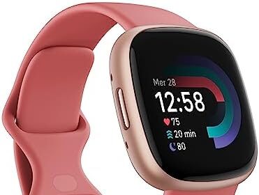Fitbit Smartwatch per Il Fitness Versa 4 con GPS Integrato, Fino a 6 Giorni di autonomia e Compatibile con Android e iOS
