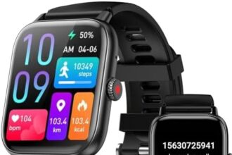 Smartwatch Uomo Donna,1.85" Orologio Smartwatch Effettua/Risposta Chiamate Bluetooth,100+ Modalità Sport,Impermeabile IP67 Orologi Sportivo,Fitness Tracker con Contapassi SpO2 Sonno per Android iOS