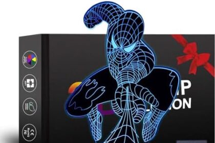 ONXE Lampada notturna 3D, motivo: supereroe, Spiderman, giocattolo per ragazzi, gadget da uomo, idea regalo, festa, Natale, compleanno, regalo per bambini (1)