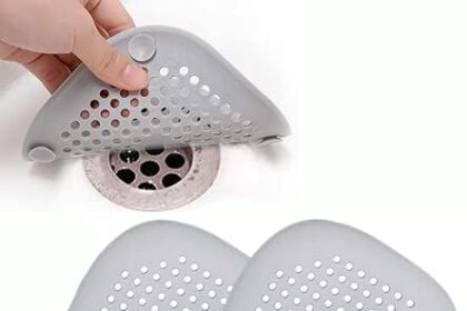 2 Pcs Filtro per Lavello in Silicone, Protezioni per Scarico Cucina, Doccia e Vasca e Bagno, Ventosa