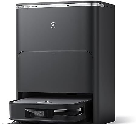 ECOVACS DEEBOT X2 OMNI Robot Aspirapolvere Lavapavimenti con Stazione Svuotamento/Lavaggio automatico, 8000Pa, Sottile Quadrato, Sollevamento Mop 15mm,Lavaggio Acqua Calda, Evitamento Ostacoli, YIKO