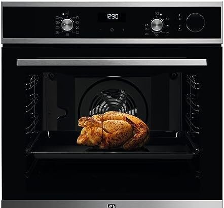 Electrolux Serie 700 Forno da Incasso a Vapore Multifunzione, Capacità 72 l, LOC5H40X2, Classe A, Pulizia AquaClean, SteamCrisp, Display LED, 589x596x569 mm, Acciao Inox