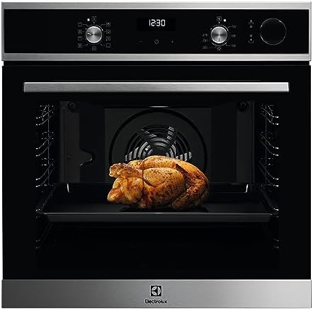 Electrolux Serie 700 Forno da Incasso a Vapore Multifunzione, Capacità 72 l, LOC5H40X2, Classe A, Pulizia AquaClean, SteamCrisp, Display LED, 589x596x569 mm, Acciao Inox