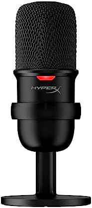 Hyperx Solocast – Microfono da gaming, USB a Condensatore, Per PC/PS5/PS4, Con Sensore "Tap-To-Mute", Per Gaming, Streaming, Podcast, Twitch, Youtube, Nero