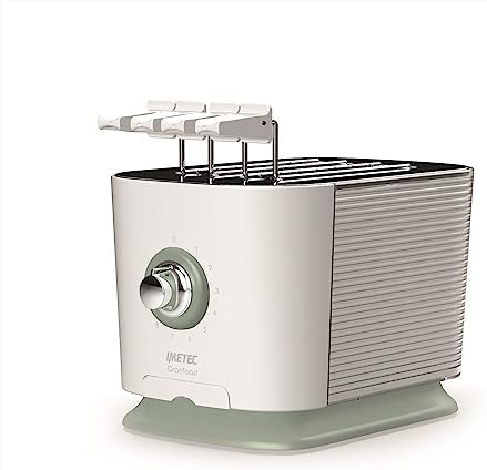 Imetec GranToast, tostapane per toast extra farciti, fessure XL, pinze a fondo chiuso apribili a 360° e regolabili in larghezza, 600 W, 10 livelli doratura, Timer