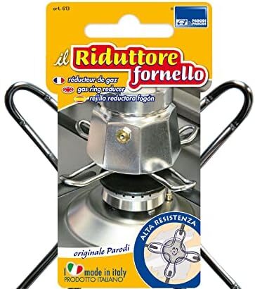 PARODI & PARODI - Riduttore Fornello a Gas, Diametro 130 mm. Design Universale Che Si Adatta a Tutti i Tipi di Fornello a Gas, Realizzato in Acciaio Inox Resistente al Calore, Made in Italy