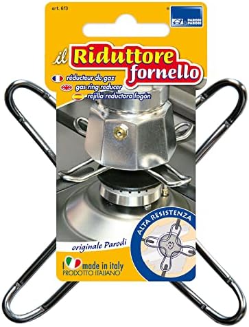 PARODI & PARODI - Riduttore Fornello a Gas, Diametro 130 mm. Design Universale Che Si Adatta a Tutti i Tipi di Fornello a Gas, Realizzato in Acciaio Inox Resistente al Calore, Made in Italy