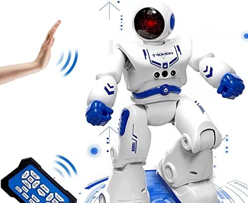 Robot Giocattolo per Bambini 4 5 6 7 8 9 Anni Robot Intelligente Telecomandati Gesture Sensing RC Robot Giocattoli con Cantando/Balla,Perfet Regalo Giocattoli di Compleanno di Natale per Bambini