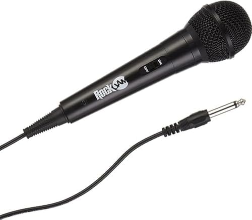 Rockjam Karaoke Microfono cablato unidirezionale microfono dinamico unidirezionale con cavo di tre metri - nero