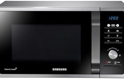 Samsung Forno a Microonde Grill Healthy Cooking MG23F301TAS/ET, Fresh Menu, QuickDefrost, Microonde + Grill 800 W + 1100 W, 23 Litri, 49L x 27,5H x 39P cm, Colore: Silver