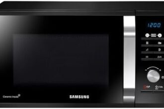 Samsung MG23F302TAK/ET Forno a Microonde Grill a Libera installazione Healthy Cooking, Microonde + Grill 800 W + 1200 W, 23 L, Nero, 48.9 x 27.5 x 39.2 cm