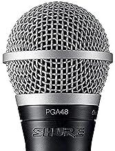 Shure PGA48 Microfono dinamico-Mic portatile per voce con modello di raccolta cardioide, interruttore on/off, connettore XLR a 3 pin, cavo XLR-a-xlr da 15 '