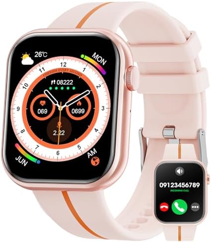 Smartwatch Uomo Donna Chiamate Bluetooth e Risposta Vivavoce, 1.85" Orologio Sport Fitness Tracker Cardiofrequenzimetro, Contapassi, Monitoraggio del Sonno, Smart Watch Compatible con Android iOS