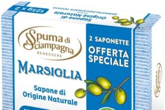 Spuma di Sciampagna Saponetta Naturale Marsiglia 2 Pezzi - 125 Gr