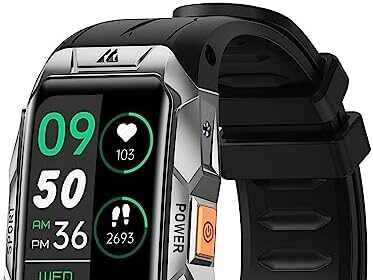 TESOFIT Smartwatch Uomo, 50 Giorni di Lunga Durata della Batteria, Fitness Tracker con IP69K Impermeabile,70 modalità sportive, 24 Ore Tracciamento del Sonno, Contapassi con Cardiofrequenzimetro