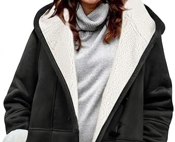 Yuson Girl Cappotto Donna Invernale Elegante Cappotto Giubbotto Scamosciata Felpe con Cappuccio Media Lugghezza Giacca Caldo Cappotto Casual Outwear Hoodies Inverno Giubbotti