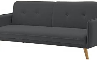 AVANTI TRENDSTORE Pedros - divano letto con schienale regolabile, divano con funzione letto, colore antracite. Dimensioni: LAP 188x80x85cm…