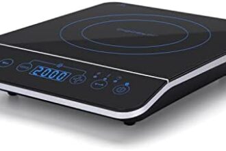 Aigostar BlueFire – piastra a induzione portatile, piano cottura portatile con pannello touch. Fornello a induzione elettrico Fino a 240℃ e 2000W