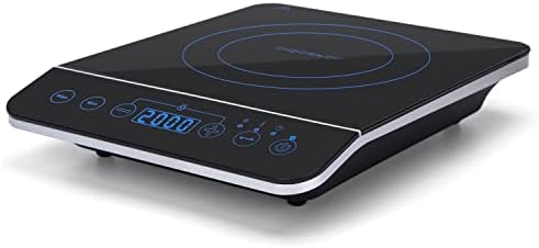 Aigostar BlueFire – piastra a induzione portatile, piano cottura portatile con pannello touch. Fornello a induzione elettrico Fino a 240℃ e 2000W