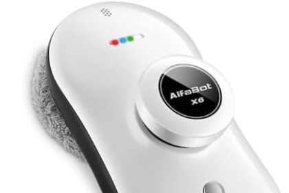 AlfaBot X6 Robot Lavavetri, Robot per la Pulizia di Finestra con Telecomando, 3 modalità automatica da scegliere, Pulizia Intelligente per Lava tutte le Superficie Lisce