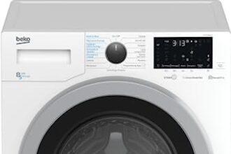 Beko - HTV8736XS-IT - Lavasciuga a Vapore SteamCure 8kg + 5kg, 1400 giri/minuto, ProSmart Inverter - Bianco, 60x59x84h cm