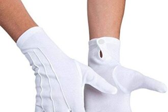 Boland- Guanti per Adulti, Bianco con Bottone, One Size, 03081