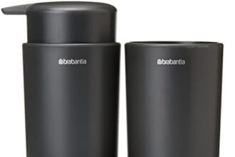 Brabantia - Set da bagno, Grigio scuro, Set di 3