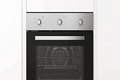 CANDY FCP602X Forno Elettrico da Incasso Ventilato, Capacità 65 Litri, Funzione Grill e Pizza, 8 Programmi, 59.5x59.5x56.8, Acciaio Inossidabile e Vetro,Nero, Classe A+