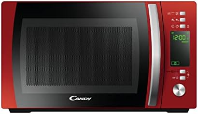 Candy CMXG20DR Microonde con Grill e App Cook-in, 20 Litri, 700 Watt, Funzione Scongelamento, Frequenza 50 Hz, Libera Installazione, 5 Livelli di Potenza, 44x35,75x25,9 cm, Rosso