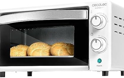 Cecotec Forno da tavolo Bake&Toast 1090 White, 10 l, 1000 W, timer 60 min, temperatura regolabile fino a 230 °C, teglia, griglia e pinze.