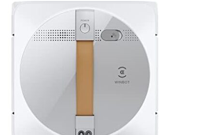 ECOVACS Winbot W1 Pro Robot Lavavetri Per La Pulizia Delle Finestre e Vetrate, Pulizia Intelligente Win Slam 3.0, Potenza 2800 Pa, Rilevamento Dei Bordi Automatico, Antiscivolo, ‎Bianco