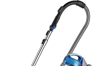 Eureka WhirlWind Aspirapolvere senza sacco, aspirapolvere a traino, aspirapolvere potente silenzioso con cavo per tappeti, pavimenti, pelo animale e polvere, 700W, 1,5L, blu