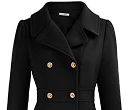 GRACE KARIN Donna Cappotto Elegante Coat Lana Donna Elegante Trench Donna Doppiopetto/Cintura