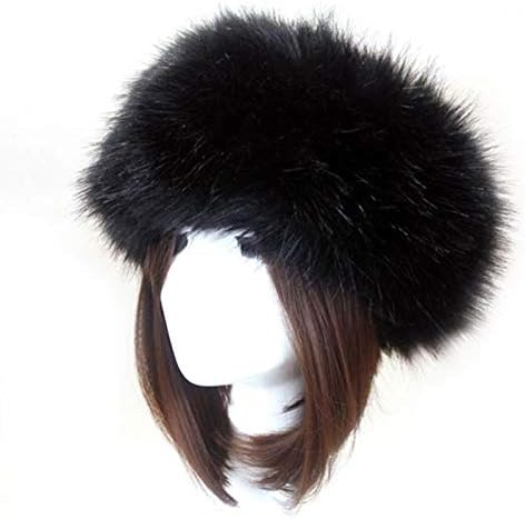 GeKLok Cappello da donna in finta pelliccia russa di classe con finta pile, inverno caldo visiera cappello per capelli fascia accessori per capelli, da donna in pelliccia sintetica invernale