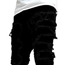 Geagodelia Jeans da Uomo Strappati Slim Fit Pantaloni in Denim Casual Hip-Hop per Uomo Ragazzo S-XXL Regalo