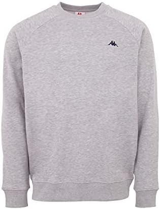 Kappa Vauke - Felpa unisex in cotone, per lo sport e il tempo libero, nei colori blu, grigio, nero, nelle taglie S, M, L, XL e XXL