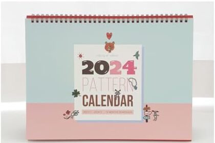 AMCAY Calendario da Tavolo 2024 Pagina a Colori dei Cartoni Animati Piano per Ufficio Desktop Note Decorazione mensile Calendario da Tavolo per Libri manuali per l'apprendimento